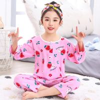 Toddler Baby Girl Clothes Summer Long Sleeves Pajamas Tops+ Pant Sets Cotton Childrens Pyjamas For Kids Boys 2 4 6 8 10 Yeaars