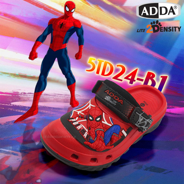 adda-รองเท้าแตะเด็กปิดหัว-ลายสไปเดอร์แมน-รองเท้าหัวโตเด็ก-หุ้มหัว-เด็ก-spider-man-รุ่น-5td24-b1