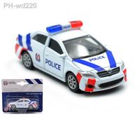 1/64 Alloy Police Diecast Cars Toy Four Wheels Slide Model Car Toys For Children Collection