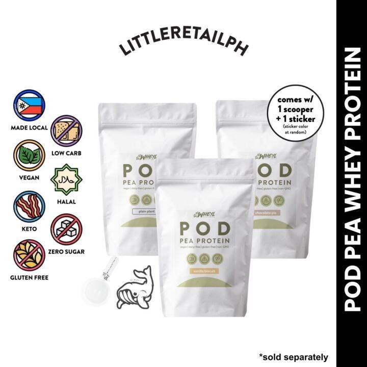 ut4XaMEo Wheyl Co POD Pea Protein Powder Vegan Keto Low Carb Friendly FREE SCOOPER AND STICKER