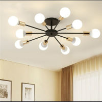 juliyang 6810 head vintage industrial edison LED lights barn metal flush mount ceiling lights home decoration lighting lamp