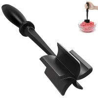 2 PCS Meat Chopper, 5 Curve Blades Ground Beef Masher Meat/Potato Meat Masher for Hamburger Meat, Ground Beef, Turkey