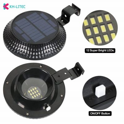 KHLITEC 12 LED Solar Lamp Garden Gutter Light Waterproof Solar Powered LED Solar Light Street Light Lamps For Outdoor Lighting LED Strip Lighting