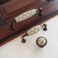 ☇♙✢ 3.75 5 Ceramic Drawer Round Knobs Diameter 1.45 Furniture Cabinet Handles Wardrobe Kitchen Cabinet Handle Retro Style