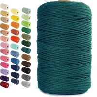 【CC】 3mm Cotton thread for sewing machine Colorful tTwisted Rope Thread Wedding Decoration Supply 110yards