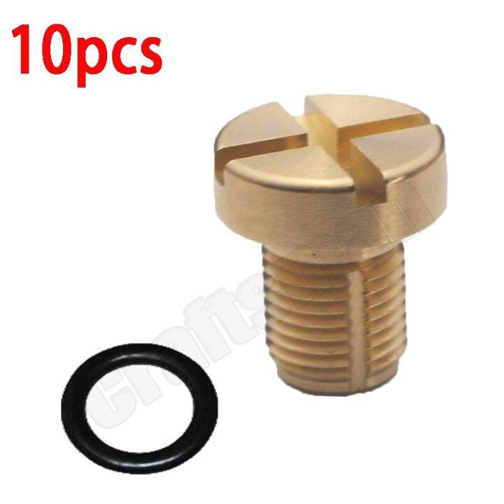 10Pcs Coolant Expansion Tank Bleeder Screw Brass For BMW E36 E39 E46