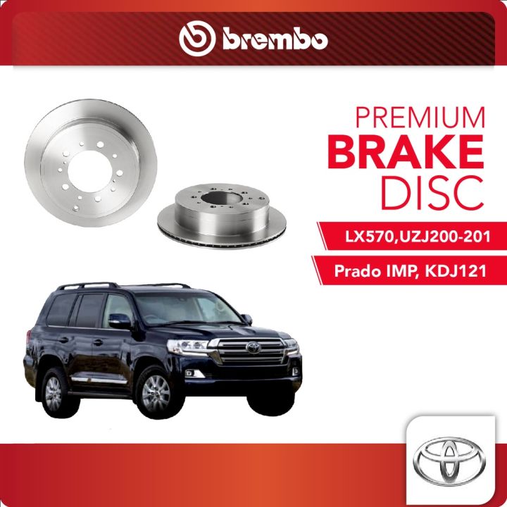 BREMBO Rear Brake Discs (2pcs) - Toyota Land Cruiser UZJ200,UZJ201