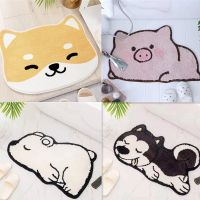 【CC】◐  1pc Rug Pattern Imitation Cashmere Floor Mat Cartoon Door Thickened Absorbent Non-slip Ma