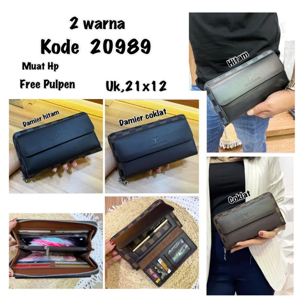 handbag pria LV 20989(H9E2) Kulit Korea Slingbag Kanvas Sintetis Pouch K7V5  Premium Anti Air Tas