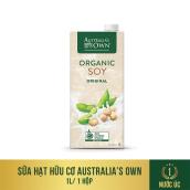 Sữa hạt Đậu Nành Hữu Cơ Australia s Own Organic 1L vị cơ bản không đường, không cholestorol,, nhập khẩu trực tiếp từ Úc, không chứa chất bảo quản và chất chống đông, có chứng nhận hữu cơ từ Châu Âu