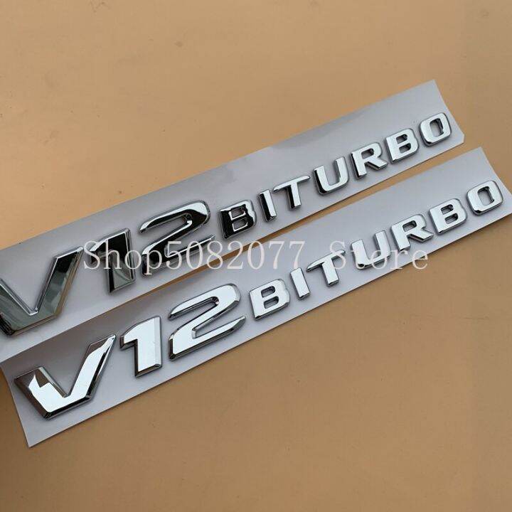 สัญลักษณ์ตัวเลขอักษรสีเดียวสำหรับ-mercedes-benz-amg-c43-c63-c63s-e43-e53-e63s-s65l-v12-v8-biturbo-4matic-สติกเกอร์กันชนท้ายรถ