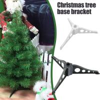 Artificial Christmas Tree Bracket Christmas Tree Base Foot Tripod Holder White Bottom Plastic Rack I6J3