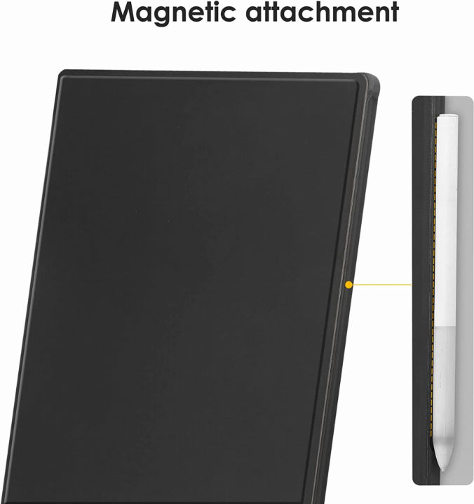 kuroko-hybrid-slim-remarkable-2-tablet-case-shockproof-cover-with-clear-transparent-back-shell-compatiable-with-remarkable-2-with-detachable-stylus-pen-holder-black