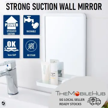 Bathroom Anti-fog Mirror Powerful Suction Cup Bath Shower Mirrors Wall  Mounted Make Up Man Shaving Mirror With Shaver Holder - AliExpress