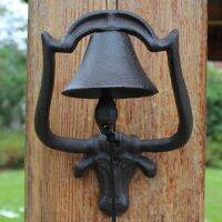 เหล็กหล่อ Bull S Head Doorbell ฮาร์ดแวร์โบราณสัตว์ติดผนังประตู Call Bell Fit Garden Courtyard Doorbell