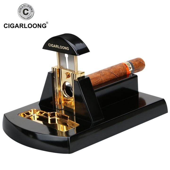 ๑ Cigar Cutter Desktop Guillotine Metal Knife Cigar Smoking Accessories