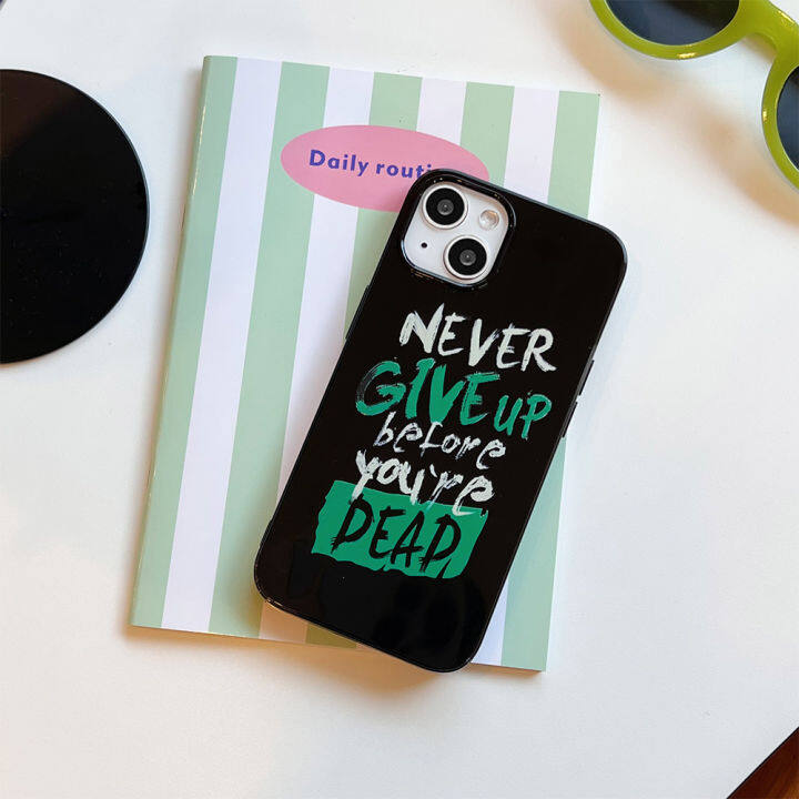 เคสโทรศัพท์ตัวอักษรภาษาอังกฤษแบบซิลิโคนที่เรียบง่ายเข้ากันได้กับ Iphone14  13 12 11 Pro Max Xs ฝาหลัง Tpu นุ่มกันกระแทกเรียบ | Lazada.Co.Th