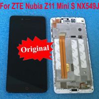 Asal ZTE Nubia Z11 MiniS NX549J Paparan หน้าจอสัมผัส LCD ชุดประกอบดิจิไทเซอร์ Z11กรอบสำหรับเซ็นเซอร์ Mini S