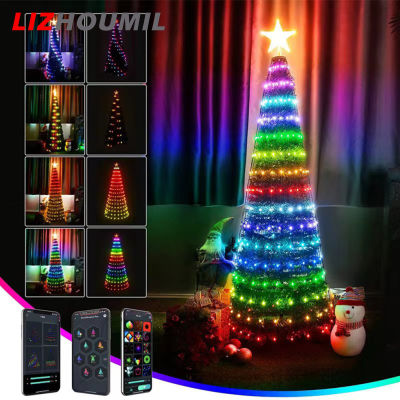 LIZHOUMIL Rgb Colorful Led String Light Bluetooth-compatible App Control Outdoor Lamps For Christmas Decoration