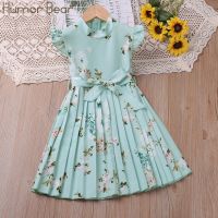 Humor Bear 2023 New Girls Dress Summer New Flying-Sleeve New Printed Sleeveless Princess Dress Cute Kids Clothing  by Hs2023