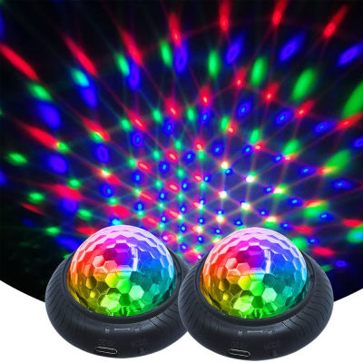 DJ Disco Ball 2in1 Night Lamp Auto Party Lighting Mini Portable Voice Control LED Strobe for Party Kids Birthday Dance Club Bar