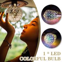 3D Decoration LED Bulb E27 6W 85 265V Vintage Edison Light Bulb Star Fireworks Lamp Holiday Night Light Novelty Christmas Tree