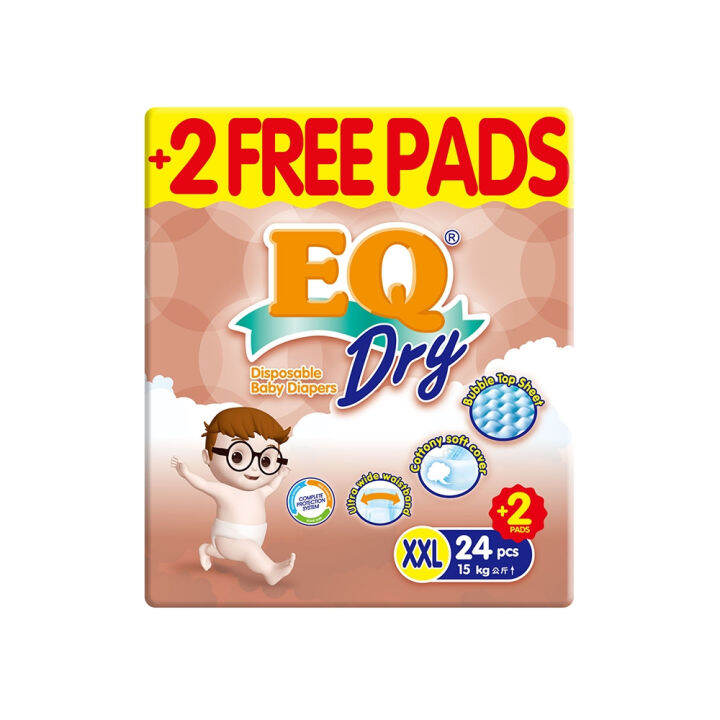 EQ Dry Econo Pack XXL 24's Tape Baby Diapers Lazada PH