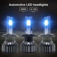 2PCS H7 LED Headlight Bulbs 12-24V Car LED Headlamp 8000K Ice Blue 8000LM Ultra Bright COB Headlights IP68 Waterproof