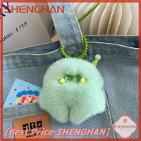 SHENGHAN น่ารักเลียนแบบนากกระต่ายผมไอศกรีมเงอะงะเครื่องประดับในรถยนต์พวงกุญแจกระเป๋าของขวัญ