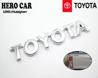 โลโก้ LOGO TOYOTA​ สีเงิน ติดท้ายรถยนต์​ TOYOTA