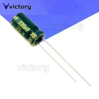 20pcs/lot 220UF 25V 220mf 105C 6X12mm 8*12MM Aluminum Electrolytic Capacitor 25V220UF radial lead 20pcs Electrical Circuitry Parts