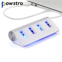 Powstro อะแดปเตอร์ความเร็วสูงอะแดปเตอร์ตัวแยก USB 4พอร์ต USB ตัวแยก USB สำหรับดุมแล็ปท็อป PC Macbook Air ฮับแบบพกพา