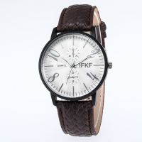 【July】 Factory direct sales of new foreign trade explosive models business leisure belt quartz watch simple scale mens