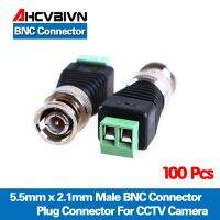 【✆HOT】 POL MALL AHCVBIVN 100ชิ้นมินิคัน CAT5ผู้ชาย BNC เชื่อมต่อกับกล้อง CCTV BNC อะแดปเตอร์เชื่อมต่อ Balun วิดีโอ