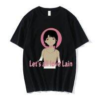 ญี่ปุ่น Anime Serial Experiments Lain เสื้อยืดผู้ชาย Graphic T Shirts เสื้อ Iwakura สาวการ์ตูน Sci Fi Tee เสื้อ Tops