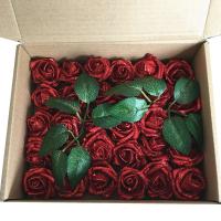 25 Fake Roses of Artificial Flowers, Used for DIY Wedding Bouquet Center Decorations, Party Home Decorations