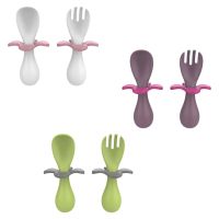 2pc Baby Gadgets Tableware Set Children Utensil Food grade PP material Toddler Dinnerware Cutlery Infant Food Feeding Spoon Fork Bowl Fork Spoon Sets