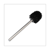 Set of 4 Stainless Steel Toilet Brush Toilet Brushes Accessories with Interchangeable Head, Black