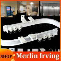 Merlin Irving Shop Flexible Cuttable Bendable Curtain Track Rail Glides screws Kit For Curved Straight Windows Accessories a1