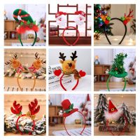 Christmas Headbands for Children Santa Elk Antlers Baby Headband Kids Diadem Elf Ears Horns Noel Navidad 2023 Hair Accessories