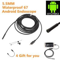 【❤】 Hayas Super Store 5.5มิลลิเมตร HD M Icro-USB Endoscope กันน้ำ Borescope ตรวจสอบการตรวจสอบวิดีโอจับภาพกล้องสำหรับ Andorid OTG โทรศัพท์5เมตร