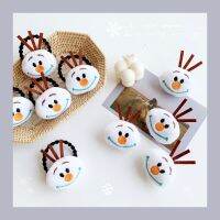 ✾ Korean Ins Frozen Cartoon Snow Treasure Hair Rope Ring Girl Headdress Brooch Pin Badge Christmas Gift