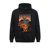 Mens Baisc Hooded Pullover Doom II Hell On 1994 Man Crewneck Popular Fun Shirts Camisas Hombre Pullover Size XS-4XL