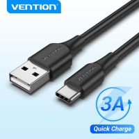 Vention USB Type C เคเบิ้ล3A อย่างรวดเร็ว USB ชาร์จ USB C ชาร์จวันที่สายไฟสำหรับหัวเว่ย P40 Xiaomi R Edmi หมายเหตุ8 Type C สายเคเบิลข้อมูล