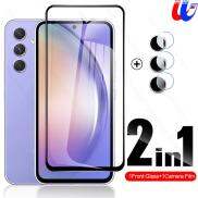 Cho Samsung Galaxy A54 5g 2in 1 ống kính máy ảnh kính cường lực bảo vệ màn