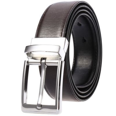 pin buckle leisure belt layer leather belts perforated LY35-21785-2 ☑ஐ♘