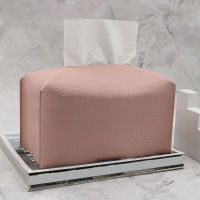 Tissue Box Cover Soft Leather Foldable Handkerchief Box Napkin Holder For Living Room Kitchen Desktop Tissue Boxes