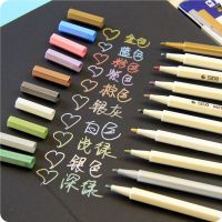 hot！【DT】 10 pcs/Lot Doodle drawing marker pens Metallic pen for paper supplies zakka Stationery School brushes F543