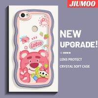 เคส JIUMOO สำหรับ Xiaomi Redmi Note เคส Y1 5A Prime เคสลายหมีมาคารอนโคโลเรมีขอบคลื่นนุ่มกันกระแทกป้องกันรอยขีดข่วนกล้องเคสมือถือรูขุมขนที่ดีฝาครอบป้องกัน TPU ซิลิโคนแบบใส