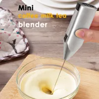 New Handheld Stainless Steel Coffee Milk Drink Electric Whisk Mixer Frother Foamer Battery Operated